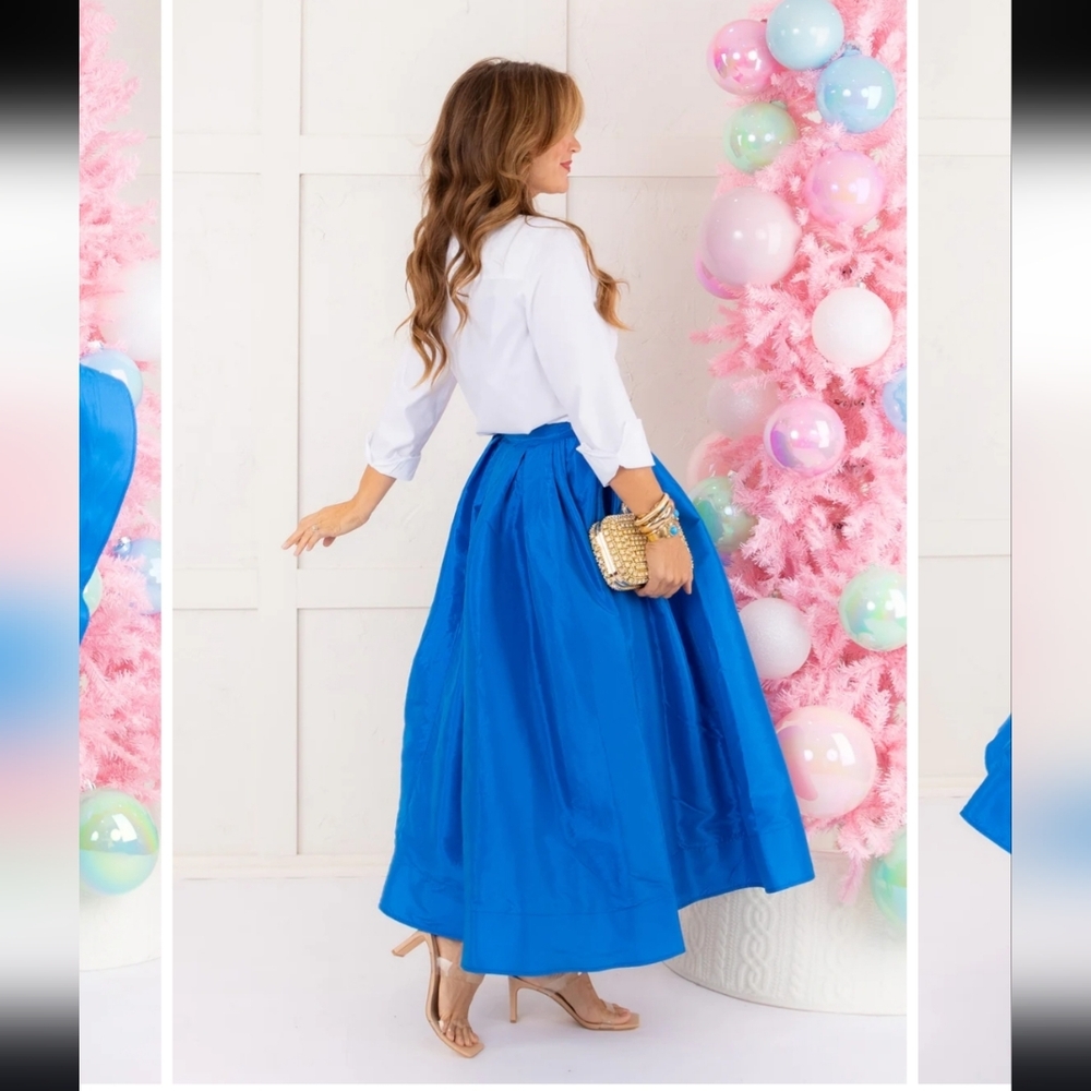 Free‎ People Vibrant Blue A-Line Skirt - Picture 3 of 12